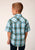 Roper Boys Meadow Plaid Green 100% Cotton S/S Shirt