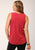 Roper Womens 1617 Retro Cowgirl Red Poly/Cotton S/L Tank Top