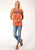 Roper Womens Orange 100% Cotton Colorful Bandana S/L Tunic