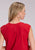 Roper Womens Drop Shoulder Top Red 100% Cotton S/L Tunic