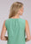 Roper Womens Scoop Neck Floral Seafoam Green 100% Cotton S/L Tunic
