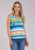Roper Womens Beach View Sublimation Multi-Color Poly/Spandex S/L Tunic