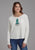 Roper Womens Cactus in Hat Cream Cotton Blend L/S T-Shirt