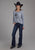 Roper Womens Cowgirl Saddle Grey Poly/Rayon L/S T-Shirt