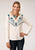 Roper Womens Aztec Floral Cream 100% Cotton L/S Tunic