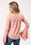 Roper Womens Peasant Knit Light Pink 100% Cotton L/S Tunic