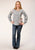 Roper Womens Space Dye Polar Grey Polyester Fle ece Pullover