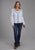 Roper Womens Crochet Bishop Sleeves White 100% Cotton L/S Blouse