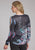 Roper Womens Hankerchief Sublimation Multi-Color Poly/Spandex L/S Blouse