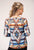 Roper Womens Aztec Sublimation Multi-Color Polyester L/S T-Shirt