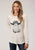 Roper Womens Oatmeal Poly/Rayon Longhorn L/S T-Shirt