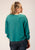 Roper Womens Running Horses Blue 100% Cotton Sweatshirt