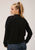 Roper Womens Micro French Terry Black 100% Cotton Sweatshirt