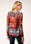 Roper Womens Rust Multi Polyester Cream Sweater L/S Tunic