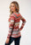 Roper Womens Serape Sublimation Multi-Color Polyester L/S Tunic