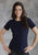 Ouray Womens Blue Navy 100% Cotton USA S/S Crew T-Shirt