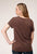 Roper Womens Desert Scene Brown Poly/Rayon S/S T-Shirt