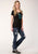 Roper Womens Black Poly/Rayon Blue Cactus S/S T-Shirt