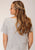 Roper Womens About To Get Western Grey Poly/Rayon S/S T-Shirt