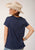 Roper Womens Bison Badge Navy Poly/Rayon S/S T-Shirt