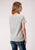 Roper Womens Gray Poly/Rayon Blue Heart S/S T-Shirt