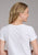 Roper Womens 2434 Red Flowers White 100% Cotton S/S T-Shirt