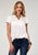 Roper Womens Victorian Shiffley White 100% Cotton S/S Shirt