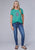 Roper Womens Desert Dust Turquoise Poly/Rayon S/S T-Shirt