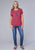 Roper Womens What In Carnation Plum Poly/Rayon S/S T-Shirt