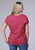 Roper Womens What In Carnation Plum Poly/Rayon S/S T-Shirt