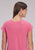 Roper Womens Longhorn Self Tie Pink Poly/Rayon S/S T-Shirt
