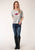 Roper Womens Heather Grey Polyester Dolman Aztec S/S T-Shirt