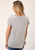 Roper Womens Yee Haw Grey Poly/Rayon S/S T-Shirt