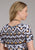Roper Womens Twisted Cuff Sublimation Multi-Color Poly/Spandex S/S T-Shirt