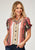 Roper Womens Twisted Sublimation Multi-Color Poly/Spandex S/S Blouse