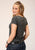 Roper Womens Fringe Dark Charcoal Poly/Rayon S/S T-Shirt