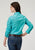 Roper Womens 1916 Solid Poplin Turquoise 100% Cotton L/S Shirt