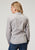 Roper Womens 1916 Solid Poplin Grey 100% Cotton L/S Shirt