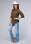Roper Womens 2044 Solid Poplin Cocoa 100% Cotton L/S Shirt