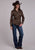 Roper Womens 2699 Brilliant Paisley Brown 100% Cotton L/S Shirt