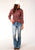 Roper Womens Shadow Geo Red 100% Cotton L/S Shirt