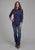 Roper Womens 2177 Aztecs Blue 100% Cotton L/S Shirt