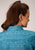 Roper Womens Aztec Texture Blue 100% Cotton L/S Shirt
