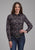 Roper Womens Pop Color Aztec Grey 100% Cotton L/S Shirt