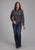 Roper Womens Pop Color Aztec Grey 100% Cotton L/S Shirt