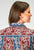 Roper Womens 1893 Vertical Tropical Aztec Red 100% Cotton L/S Shirt