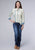 Roper Womens Vertical Aztec Stripe Cream 100% Cotton L/S Shirt