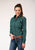 Roper Womens Cross Walk Foulard Blue 100% Cotton L/S Shirt