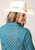 Roper Womens 1450 Victorian Foulard Turquoise 100% Cotton L/S Shirt