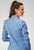 Roper Womens 1932 Skies Tie Blue 100% Cotton L/S Shirt